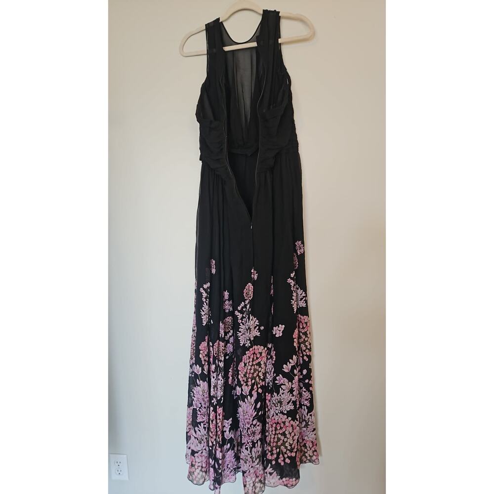 Giambattista Valli Silk Illusion Plunge Floral Print Gown Size IT 46 - Picture 6 of 8